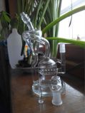 Golden-Glass-Recycler-Rig-Water-Pipe-Glass-Pipe-with-Honey-Comb-Disk-Per-14mm-Domeless-Ceramic-Nail-and-Carb-Cap.jpg